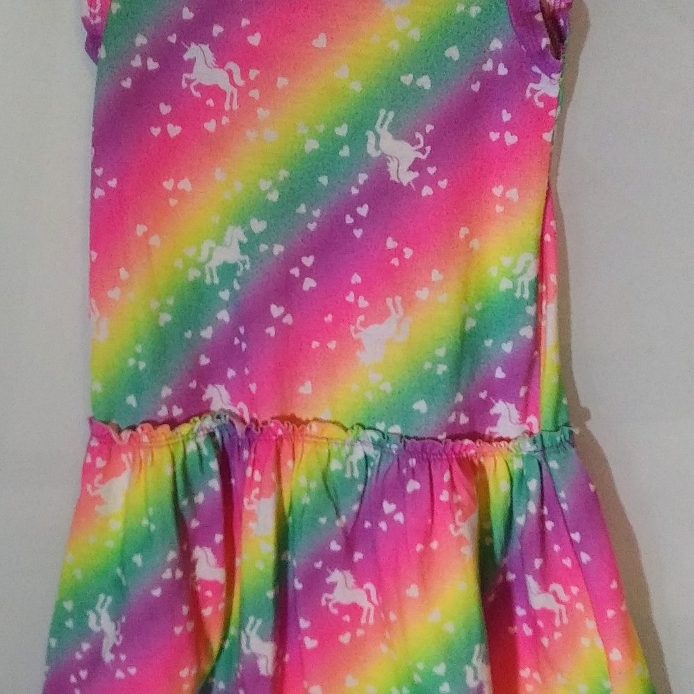 Jumping beans girls rainbow and unicorn dress